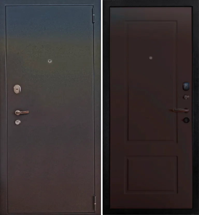Входная дверь ДМ URBAN "3К Классика" Серебро на черном / Венге